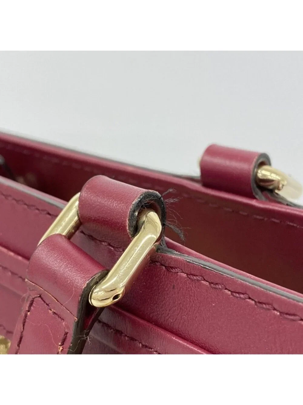 Gucci Tote GG Canvas Brown Bordeaux Champagne Gold
